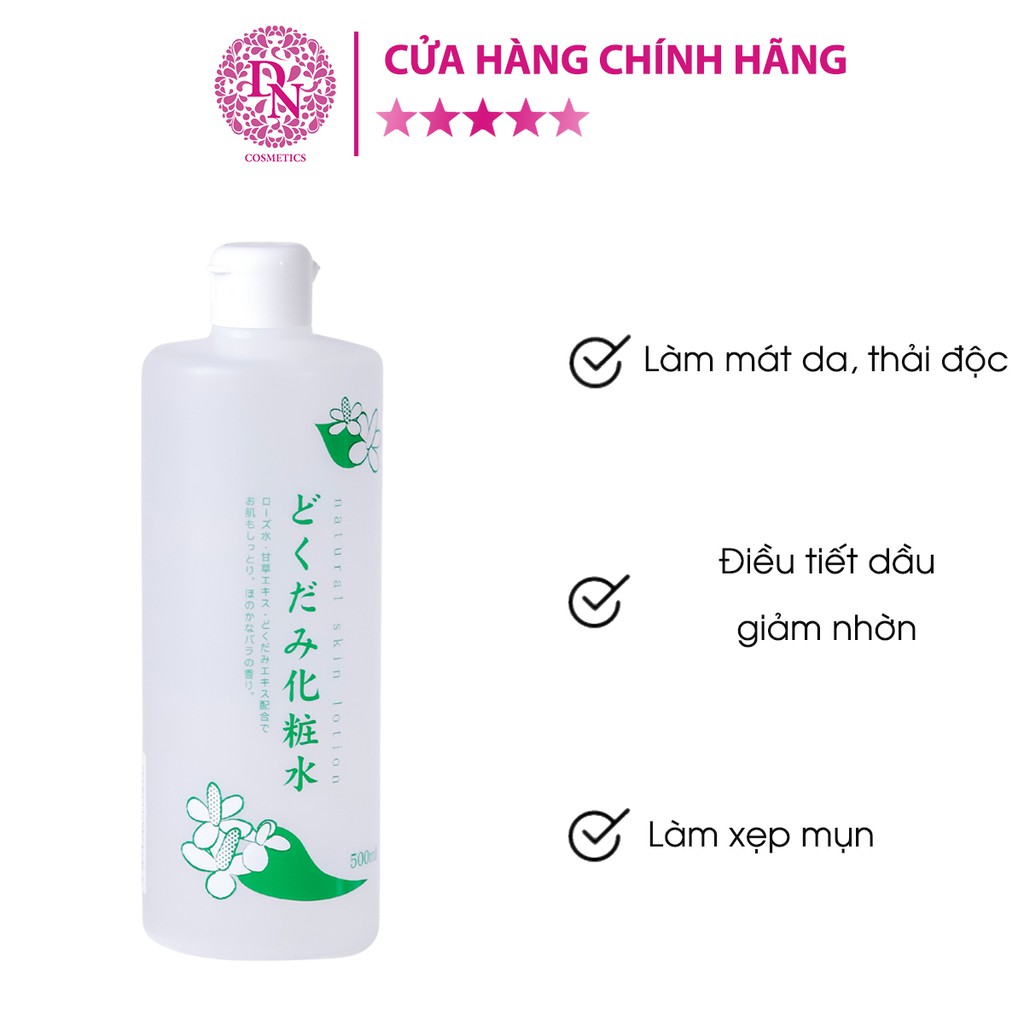 Nước hoa hồng diếp cá cấp ẩm, se khít lỗ chân lông Dokudami Natural Skin Lotion 500ml