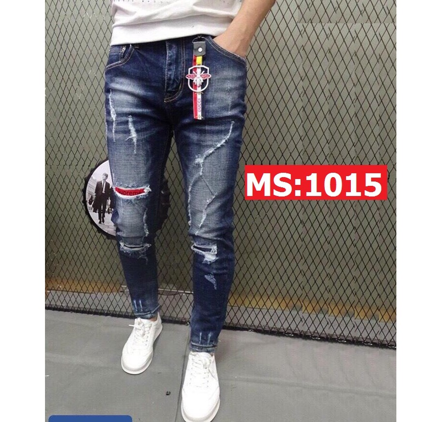 Quần Jean Nam Rách Wash rách phong cách Hàn Quốc -vuajeans ( kèm hình thật) | BigBuy360 - bigbuy360.vn