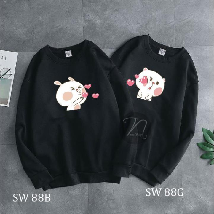 Áo sweater dài tay - áo đôi tình yêu cute mẫu HOT nhất GIÁ 1 CÁI