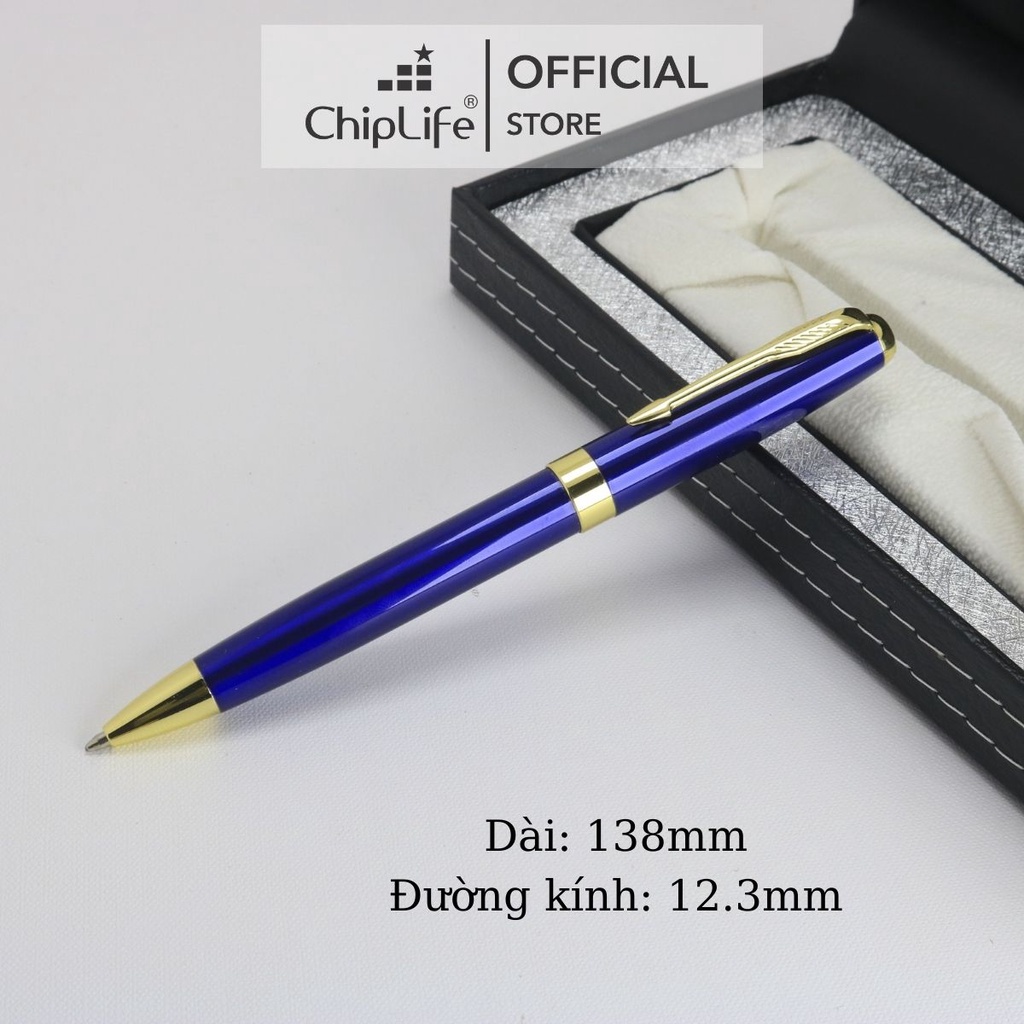 Bút ký khắc tên cao cấp CHIPLIFE IM010XD kim loại xoay ngòi 0.7mm mực xanh