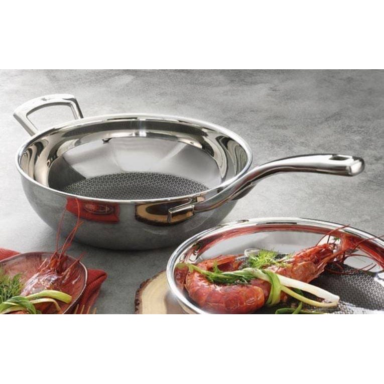 Chảo chống dính bếp từ WMF Profi Resist Wok 28cm sâu lòng (tổ ong), Chảo xào sâu lòng Đức