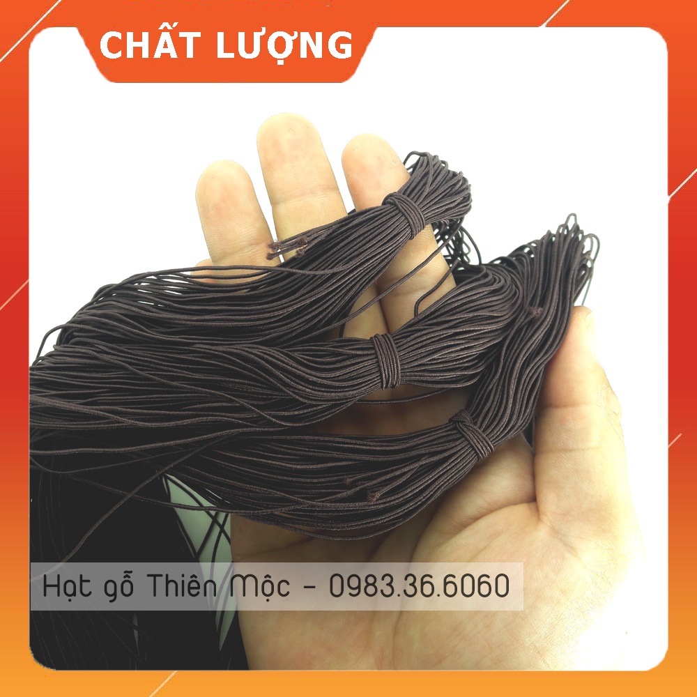 Dây thun xâu vòng tay, xỏ chuỗi hạt cườm nhiều màu, bán lẻ độ dài 50cm, 1m