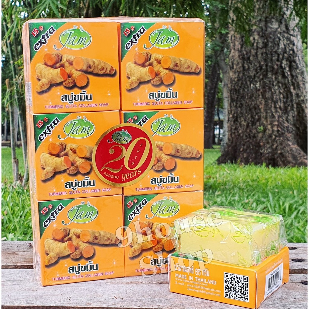 01 Cục Xà Bông NGHỆ JAM TURMERIC SOAP 65gram