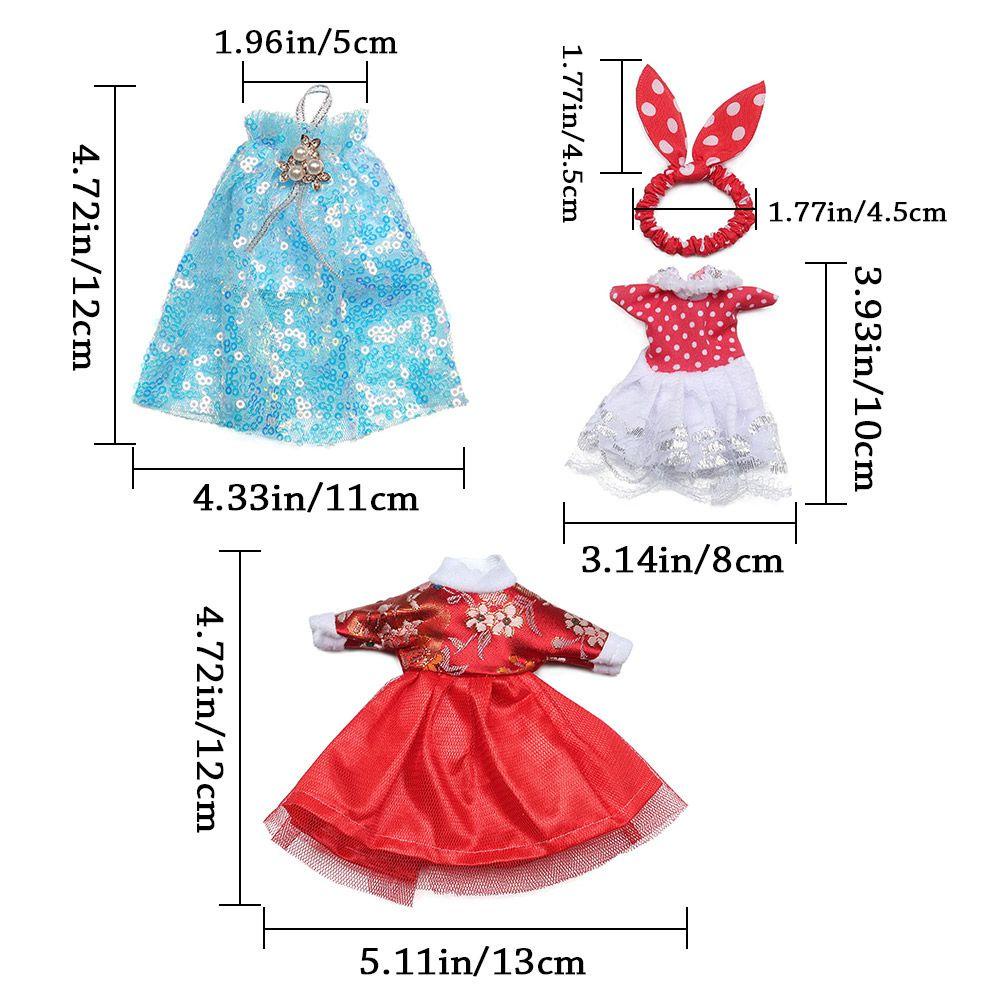 Đầm Búp Bê 16~17cm May Mặc Xinh Xắn
