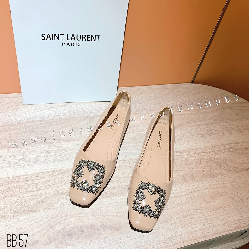 Bệt nữ HHS bóng mũi vuông đá 4 cánh Hà Huyền Shoes - BB157 | BigBuy360 - bigbuy360.vn
