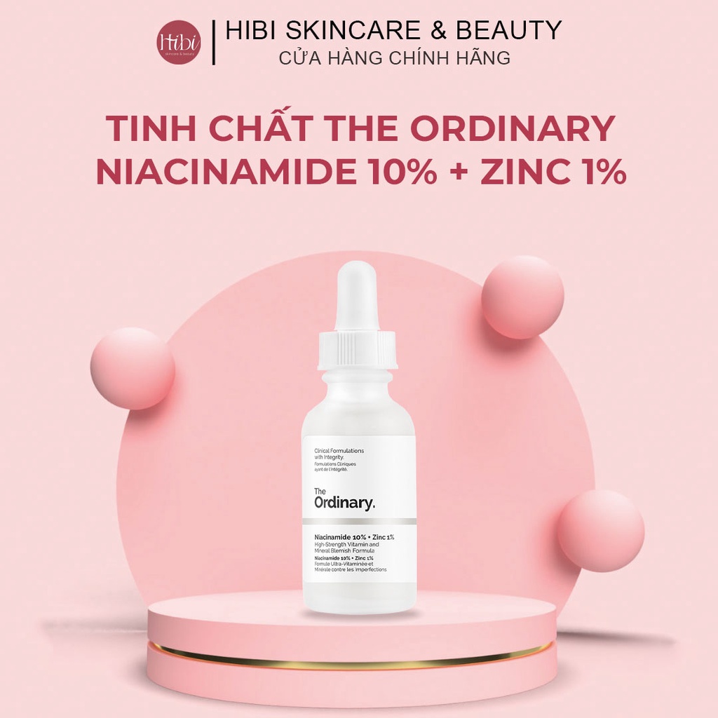 Serum The Ordinary Niacinamide 10% Và Zinc 1% 30ml Giúp Cân Bằng Bã Nhờn Làm Sáng Da Thu Nhỏ Lỗ Chân Lông