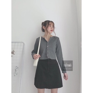 áo croptop thun tăm ( ảnh thật )