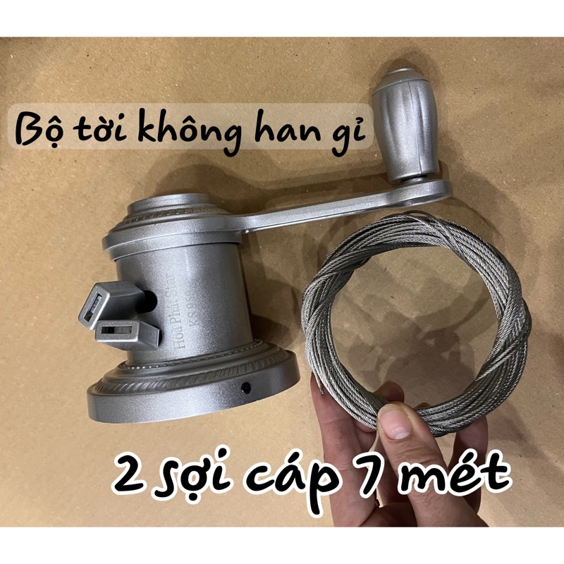 Dây cáp giàn phơi thông minh Hoà Phát inox 304 chống han gỉ, sờn đứt