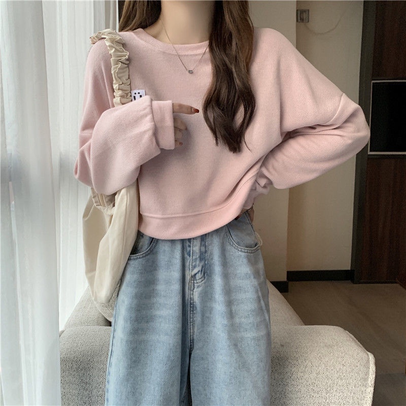 Áo Sweater Mỏng Dáng Ngắn Dễ Thương Thời Trang Xuân Thu Cho Nữ
