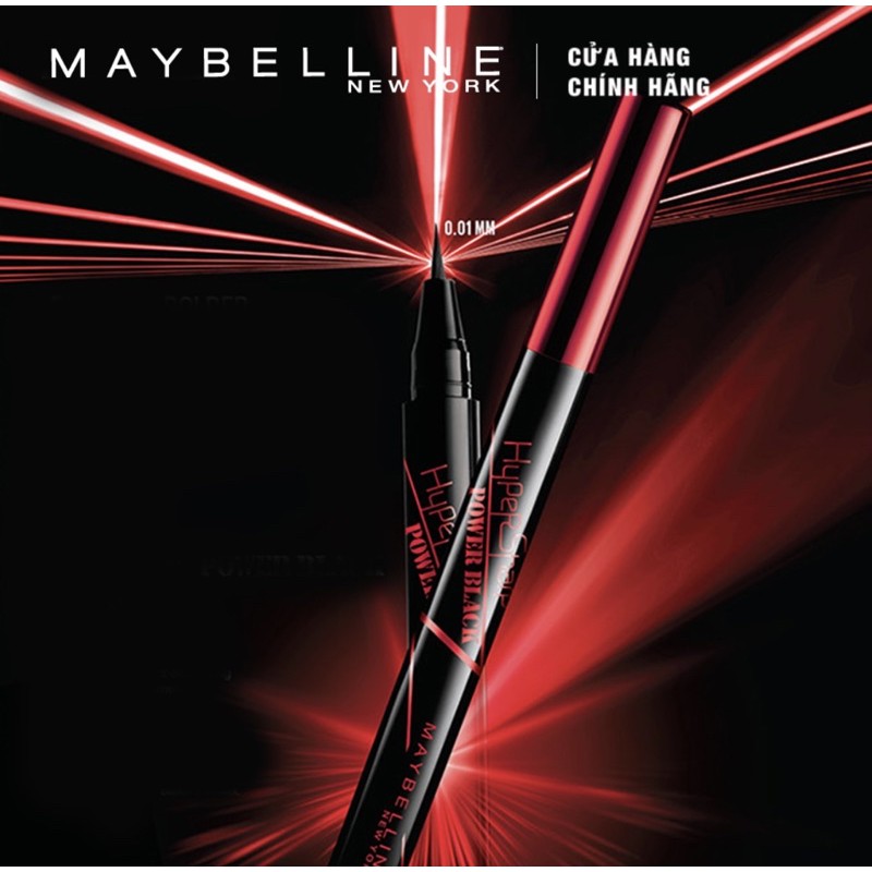 Kẻ mắt nước Eyeliner Maybelline Sắc nét lâu trôi màu đen