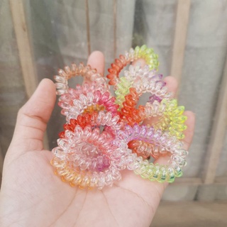 Túi 10 Lò xo cột tóc pha lê cở trung (3cm)
