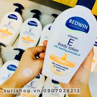 Sữa Dưỡng Thể Body Lotion Redwin Úc 400ML - Sữa Dưỡng Ẩm, Sáng Da Vitamin E Redwin Úc