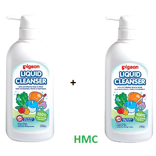 Combo 2 chai Nước rửa bình sữa Pigeon 700ml