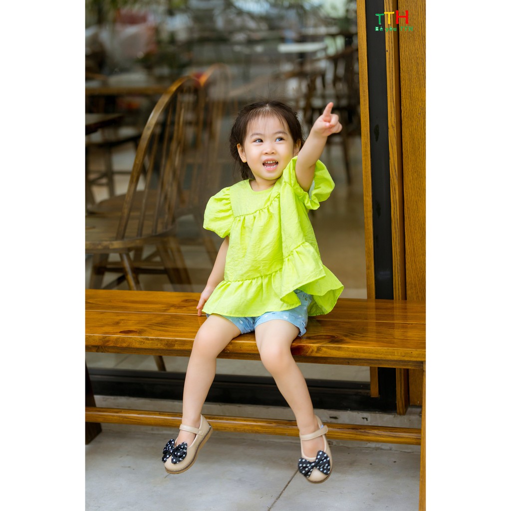 Áo bé gái tay bí lụa gãy 1-8 tuổi - Bé Yêu TTH