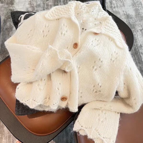 Áo cardigan SUXI dệt kim tay dài dáng rộng màu sắc thanh lịch thời trang