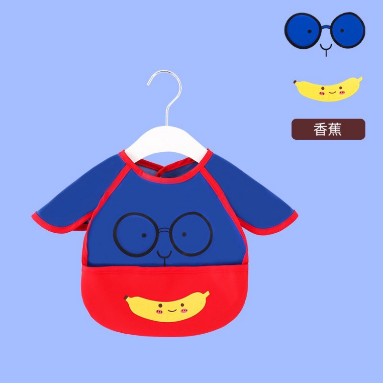 Áo yếm ăn dặm cho bé chống thấm có máng hứng thức ăn rơi A Lá Kids