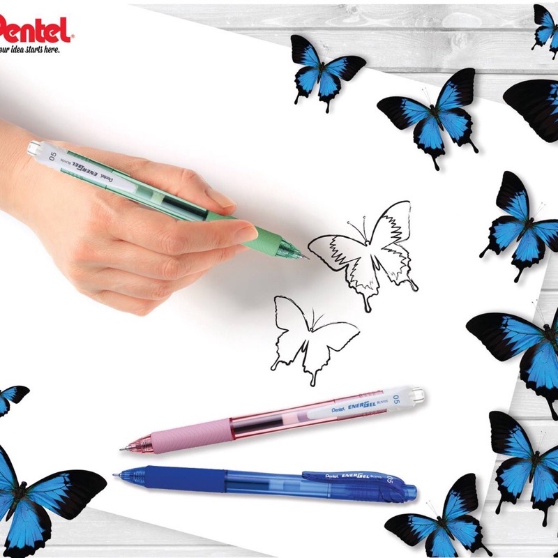 Bút ký Pentel mực Gel dạng bấm BLN105