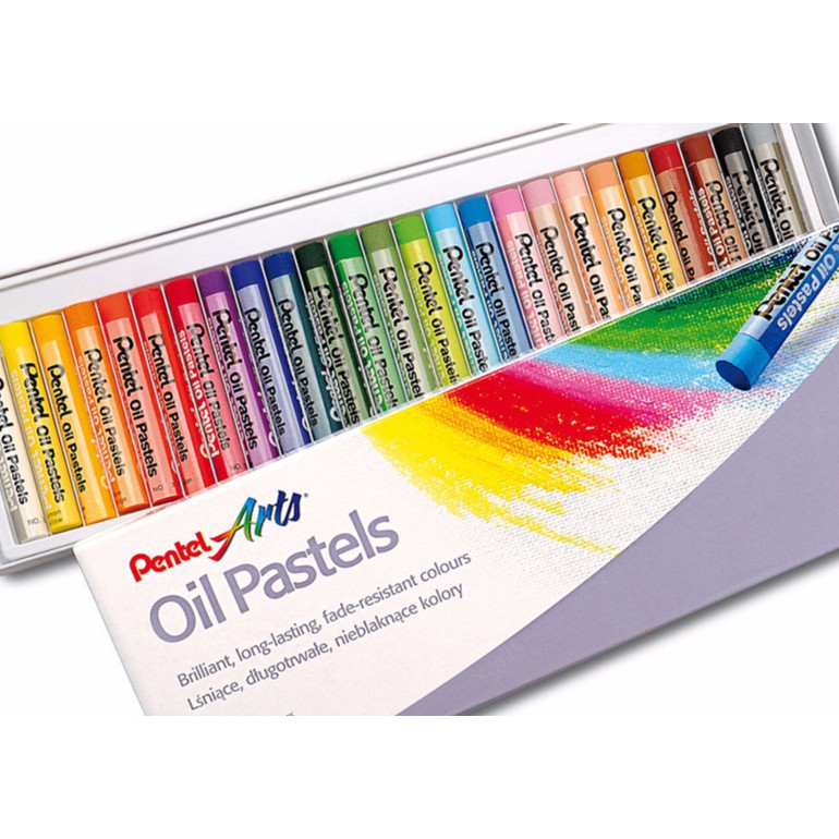 Màu sáp Dầu Pentel 12 Màu - Sáp tô màu Pentel