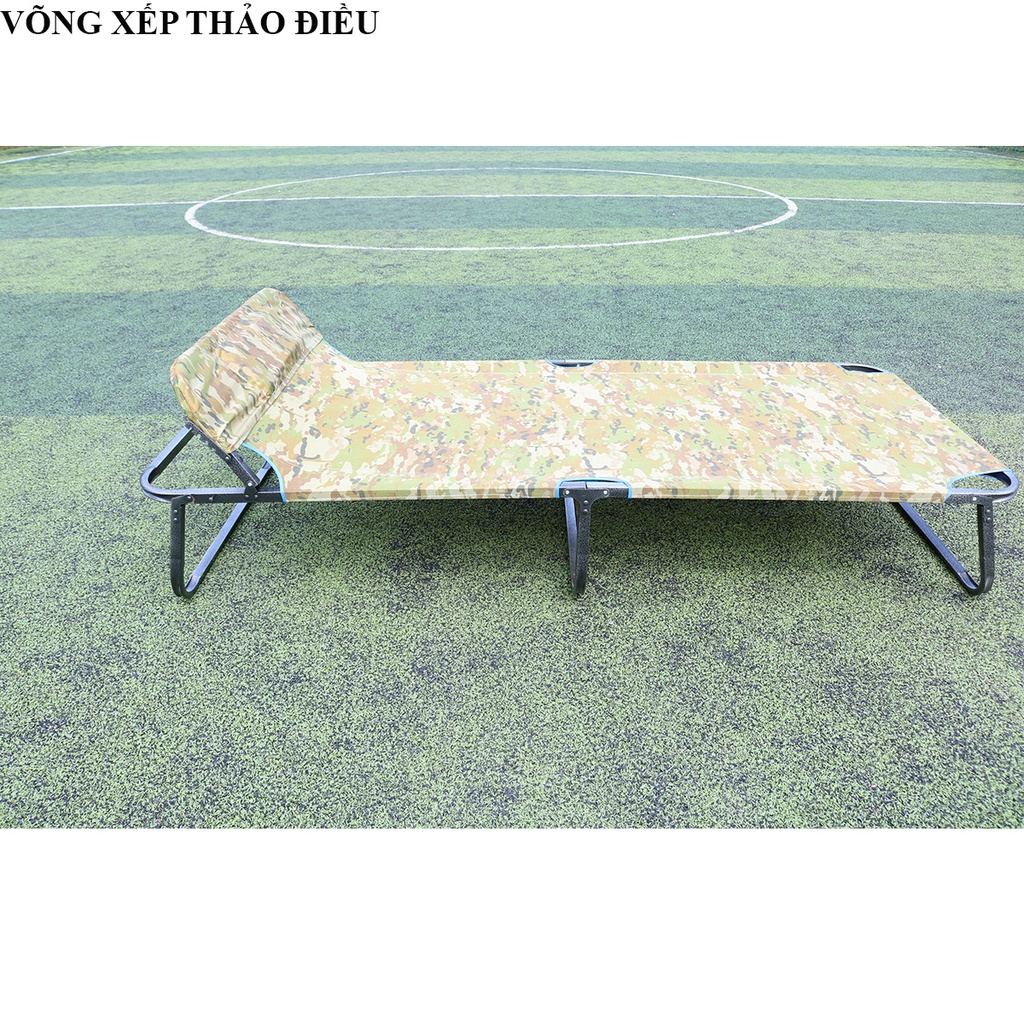 Giường xếp bố sơn tĩnh điện khung lớn 90cm thương hiệu Võng Xếp Thảo Điều - G5