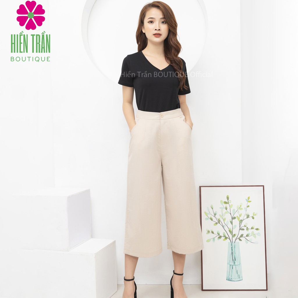 Quần đũi nữ ống rộng Ruby Fashion, dáng lửng, cạp chun sau, form rộng, nhiều màu sắc | BigBuy360 - bigbuy360.vn