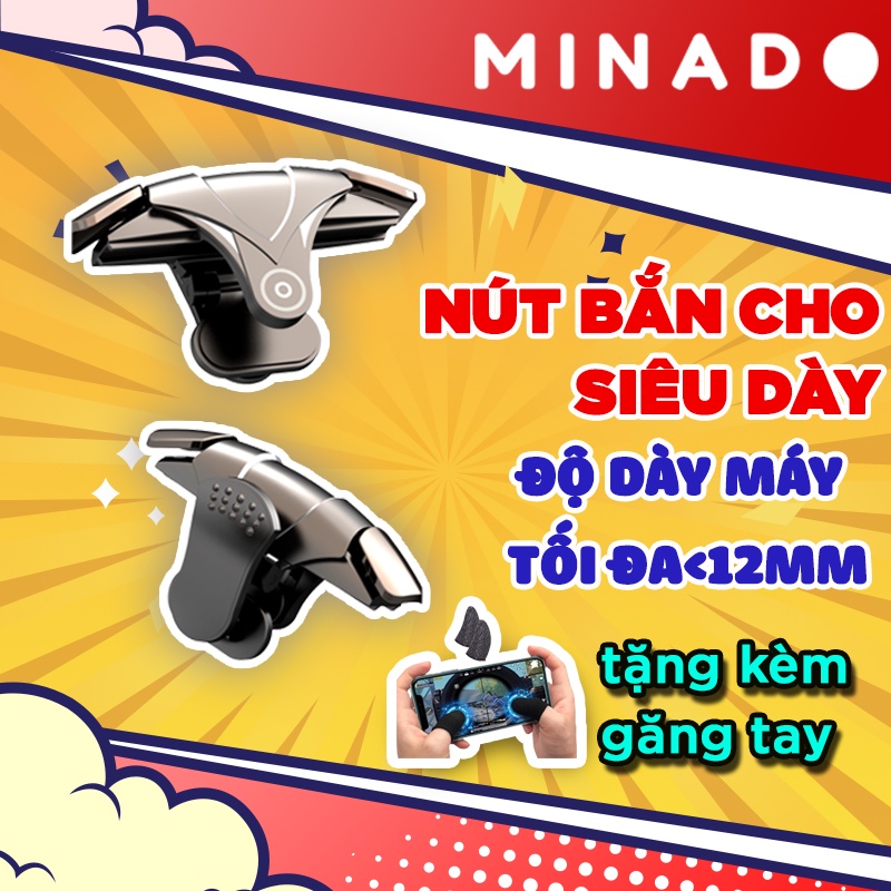 Nút bắn PUBG X2 cho các máy siêu dày 11MM tay cầm chơi game điện thoại tay cầm chơi game pubg - Minado