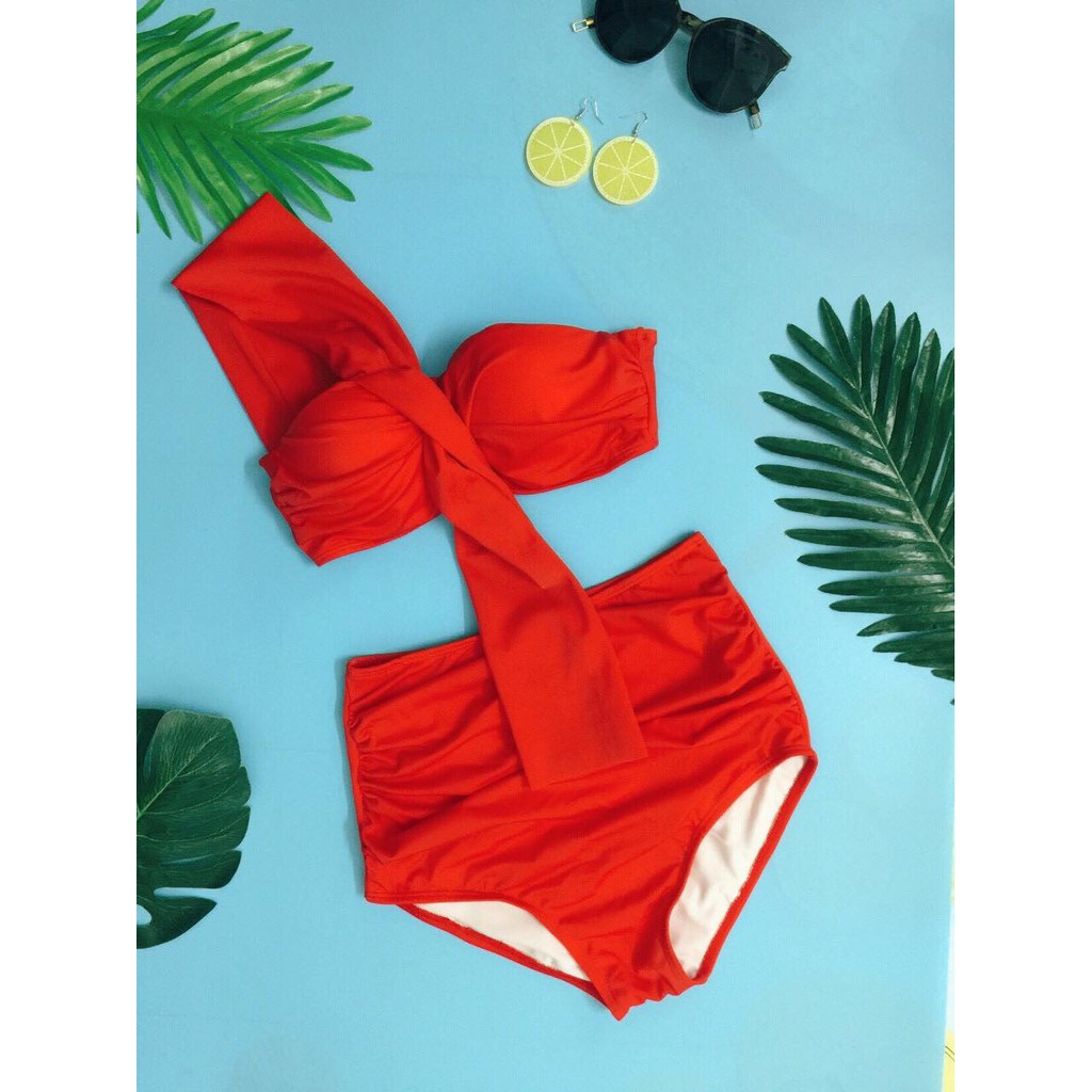 Bikini Tắm Biển Aó Quây Lệch Vai | BigBuy360 - bigbuy360.vn