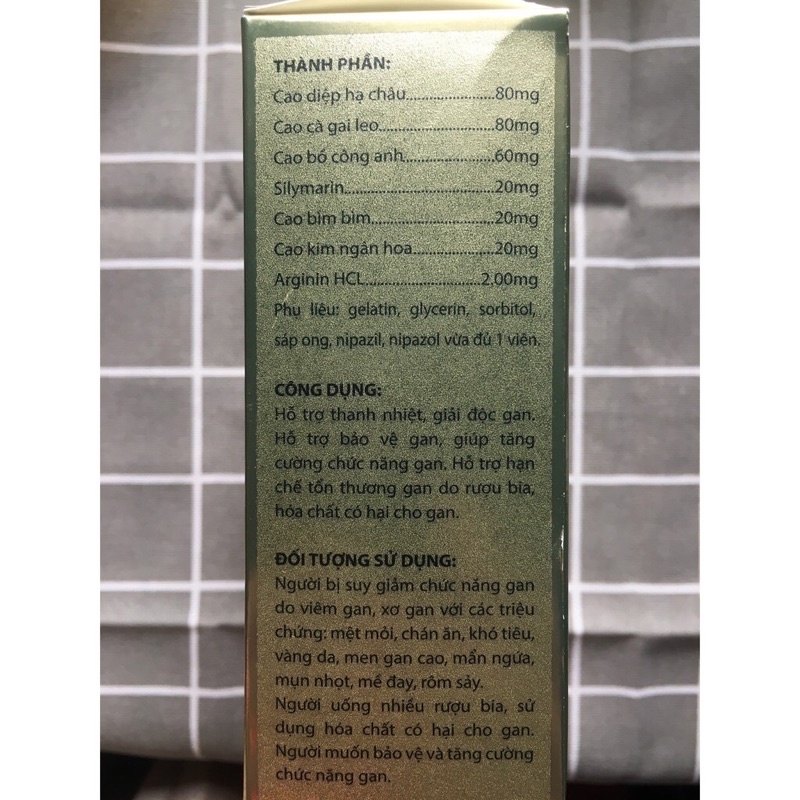 Viên uống bổ gan Silymarin hộp 60 viên