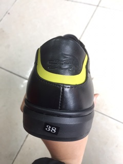 Giày lacoste đen viền xanh