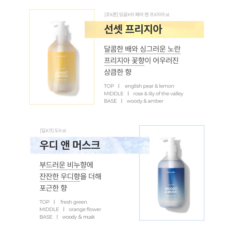 JUL7ME Perfume Body Wash 500ml
