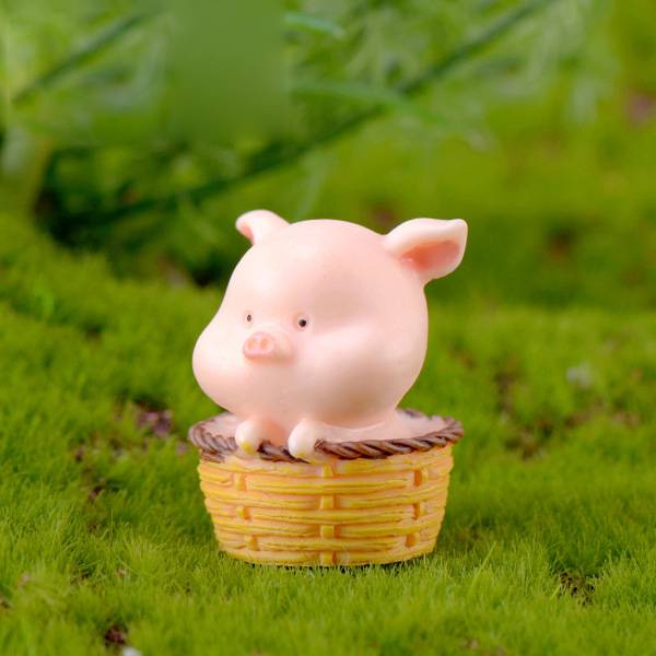 [FreeShip] Tiểu cảnh mini ❤️ Lợn con đáng yêu bằng nhựa trang trí tiểu cảnh, sen đá, terrarium
