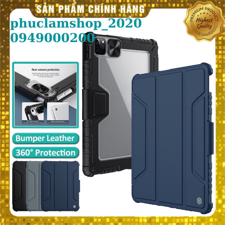 Bao da Nillkin Bumper cho iPad Pro 12.9 11.0 inch 2018 2020 2021 Air 4 3 10.9 10.5 10.2 Gen 7 8 9 9.7 2017 Mini 4 5 6