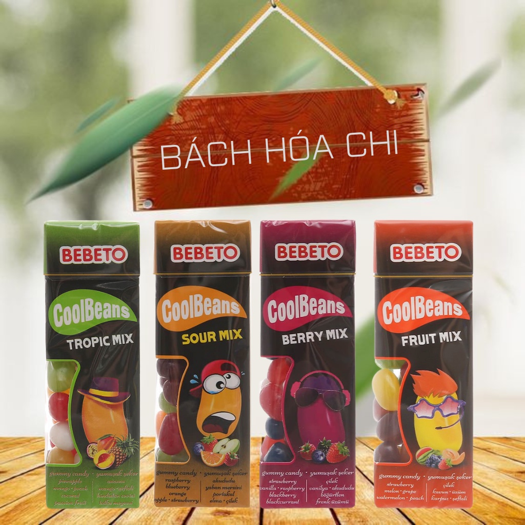 Kẹo Bebeto Cool Beans Fliptop hộp 36g