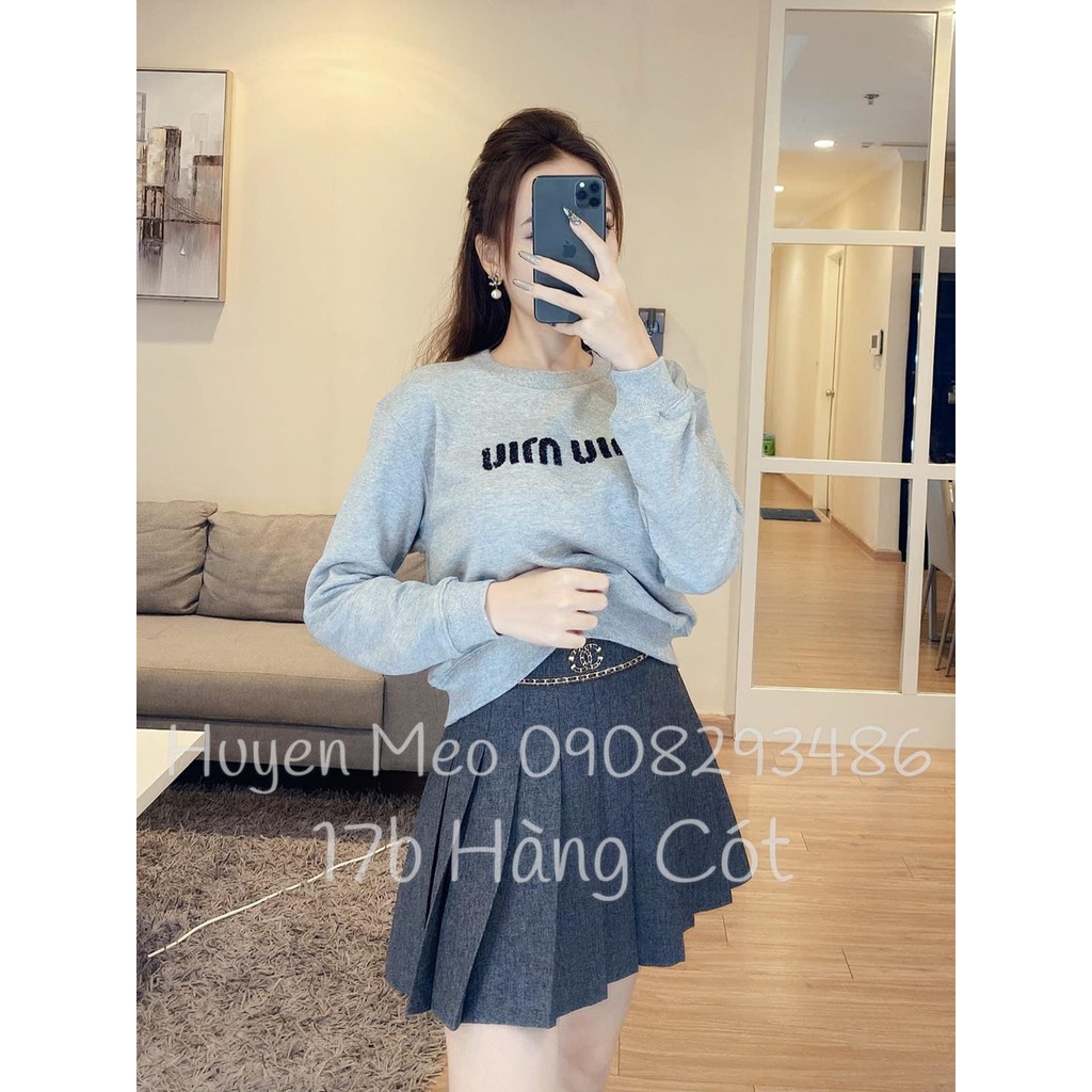 Áo thun nỉ nữ chất liệu nỉ da cá cổ tròn 2 màu trắng,ghi thương hiệu T-Linh | BigBuy360 - bigbuy360.vn