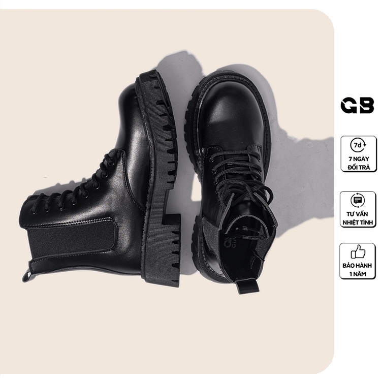 [Mã WABRMH99 giảm 12% đơn 99K]Giày Boot Nữ Cổ Cao Cột Dây Cao 4 cm giayBOM B1634