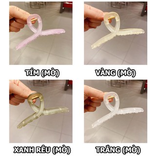 Kẹp tóc càng cua dài màu thạch đẹp KT31