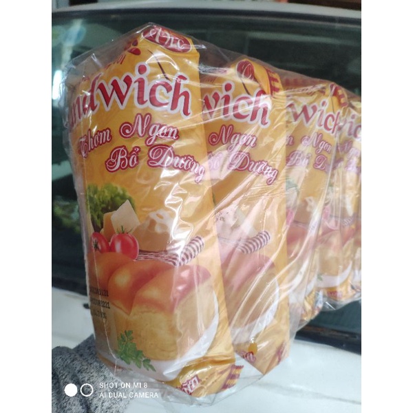 Bánh mì sandwich nhân socola, trứng sữa 90g