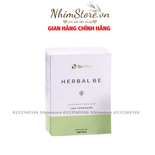 Tăng Cân Herbal Be của BEALIVE Chính Hãng Herbalbe Giúp Tăng Cân Hiệu Qủa Tăng 2-3 Kg sau 20 Ngày