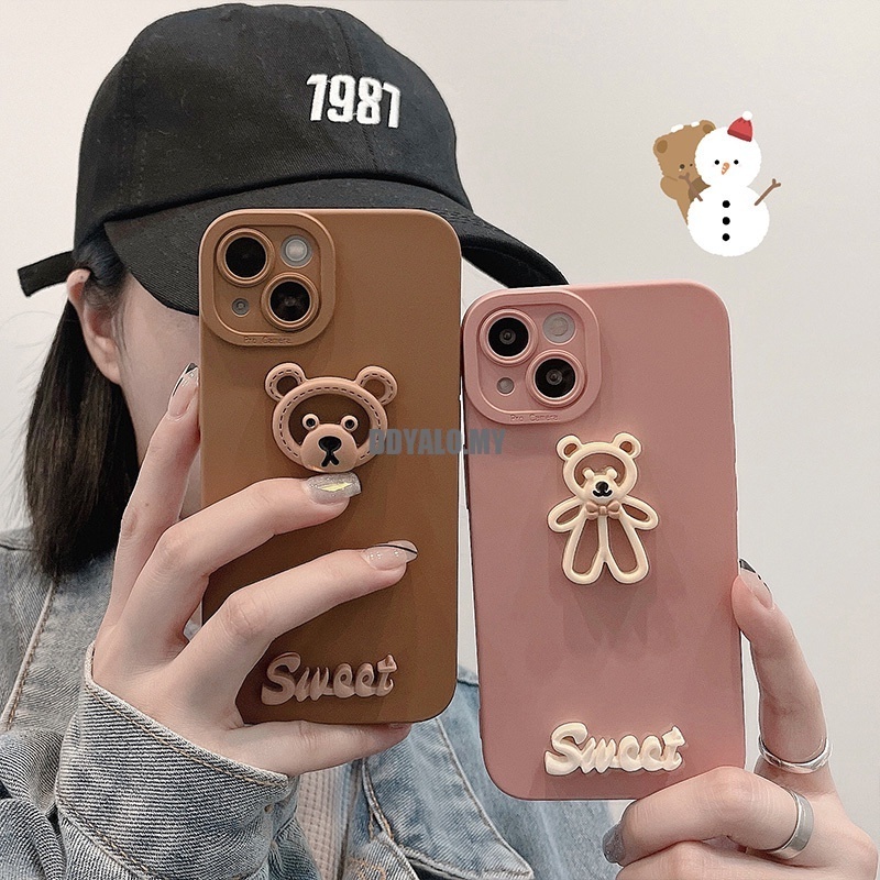 Ốp Điện Thoại Mềm In Hình Gấu Hàn Quốc Cho Redmi Note 11 11s Pro Plus + 10C Mi 12 11T Pro Pocophone X4 M4 Pro 4G 5G