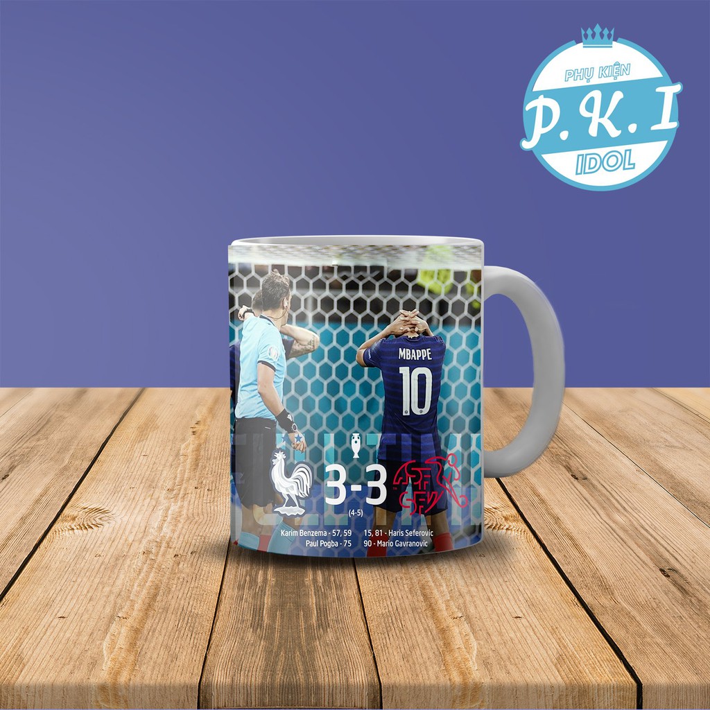 Cốc Sứ Cao Cấp In Hình Khoảnh khắc Mbappe sút trượt pen