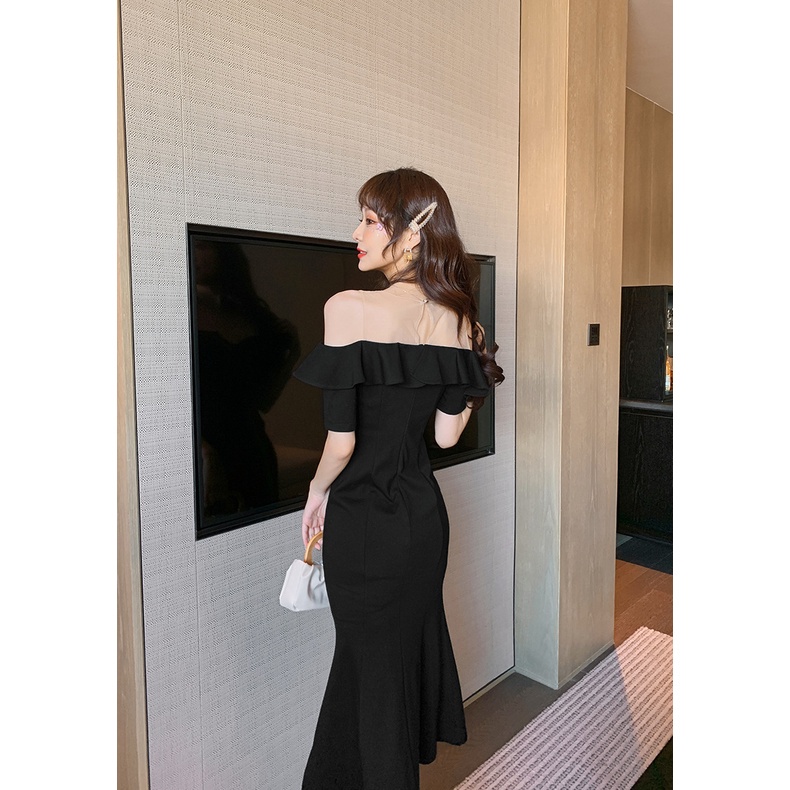 ZYHT Đầm Đuôi Cá Vải Lưới Eo Cao Quyến Rũ Thời Trang Mùa Hè Dành Cho Nữ 5131