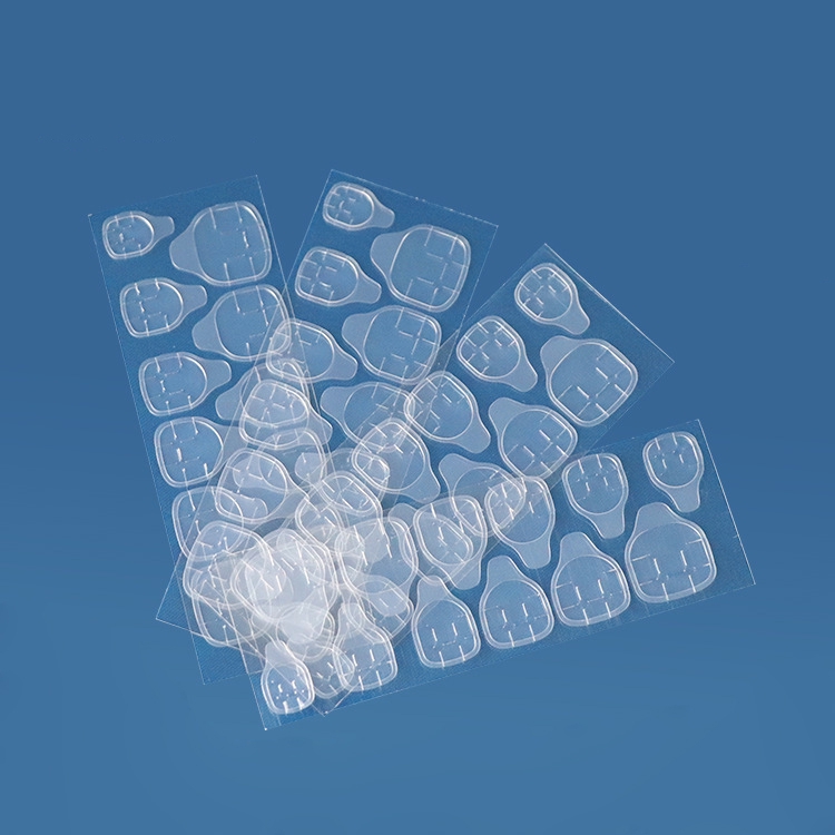 Set 12 / 24 miếng dán keo hai mặt trong suốt dùng để trang trí móng giả nghệ thuật