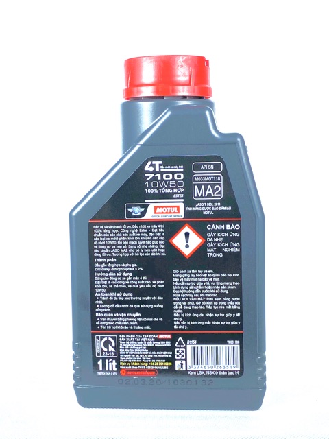 Dầu nhớt tổng hợp cao cấp xe số và xe tay côn Motul 7100 10W-50