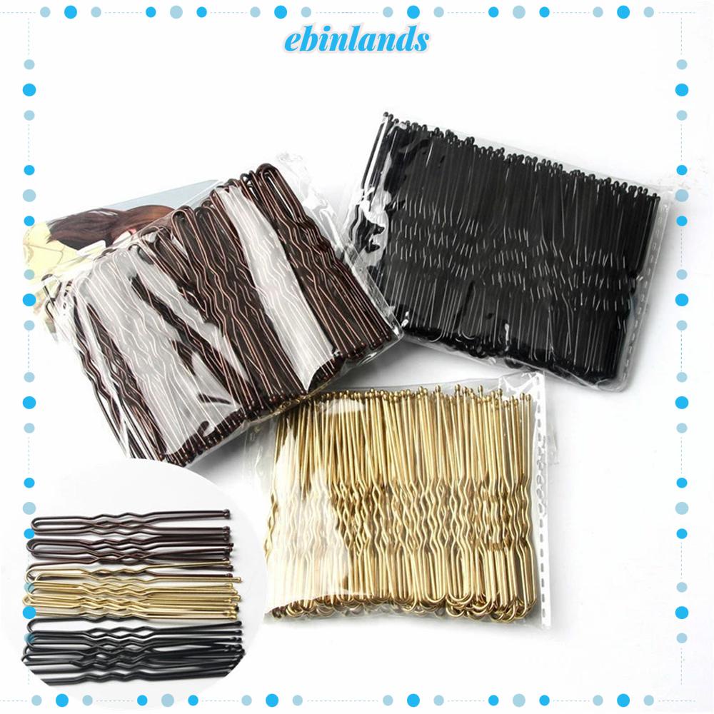 Set 50 Kẹp Tăm Chữ U Bằng Kim Loại Đơn Giản Nhiều Màu Sắc Cho Cô Dâu