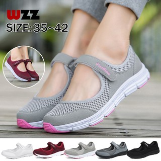 Giày thể thao WZZ siêu nhẹ thoáng khí thời trang năng động cho nữ trung niên size 35-42