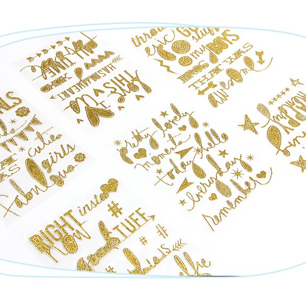 STICKER CHỮ DÁN TRANG TRÍ SCRAPBOOK, ALBUM, PLANNER ĐA DỤNG