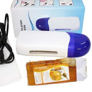 Bộ máy wax lông depilatory heater - 7 tờ giấy wax - sáp mật ong