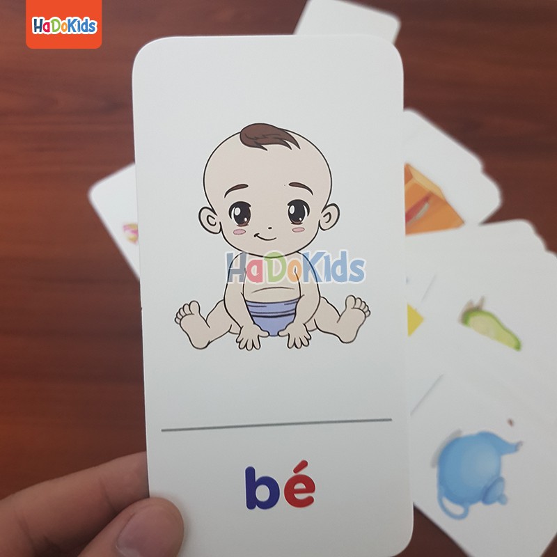 Bộ 42 Thẻ Flash Card - Thẻ Học Chữ Cái Và Chữ Ghép Cho Bé Tập Đánh Vần