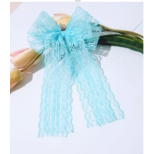 kẹp tóc nơ ren 2 tầng