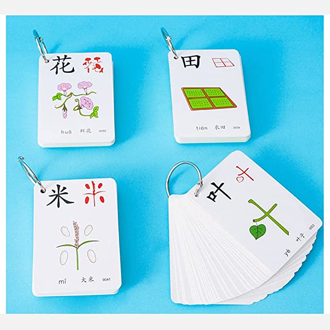 Set 250 Thẻ Bài Học Tiếng Trung Nhiều Màu Sắc Cho Bé