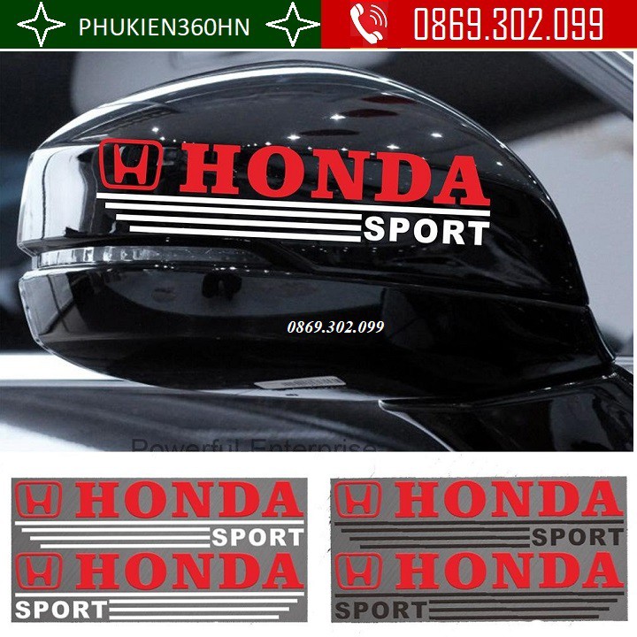 Tem dán gương chiếu hậu ô tô HONDA
